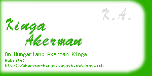 kinga akerman business card